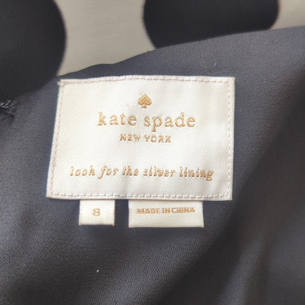 Kate Spade Grid Dot Color block Midi Dress - Picture 8 of 9